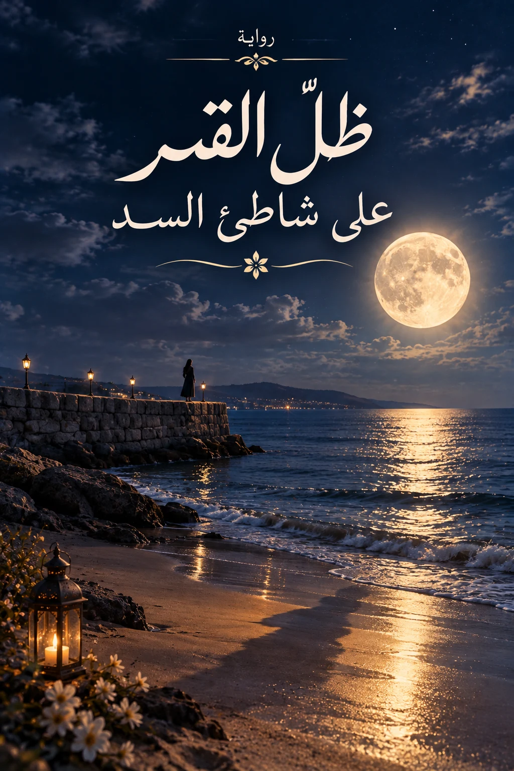 غلاف ظل القمر على شاطئ السد